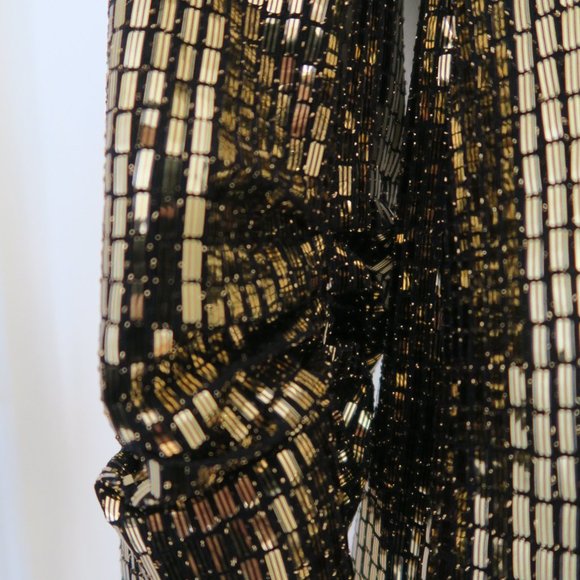 Gold Zara dress / blazer with gold sticker / shiny material - Picture 7 of 10